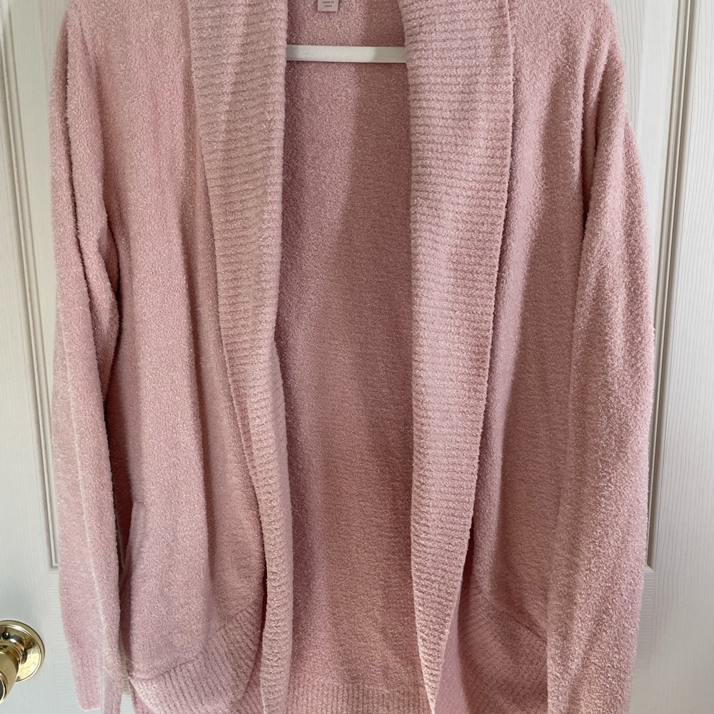 Barefoot Dreams Pink Open-Front Cardigan